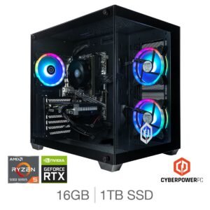 CyberPowerPC Ryzen 5 16GB 1TB RTX4060 Gaming PC Bundle
